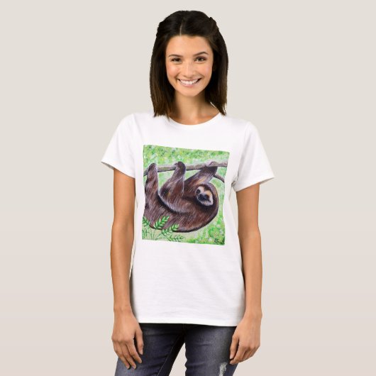 Smiley Sloth Painting T-Shirt (Vorne ganz)