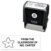 Smiley Star aus dem Klassenzimmer Individuelle Nam Permastempel (Beispiel)