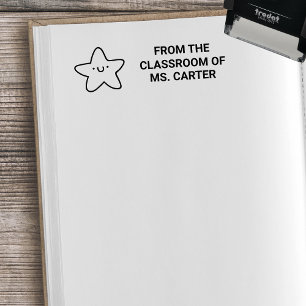 Smiley-Stern aus dem Klassenzimmer von Benutzerdef Permastempel