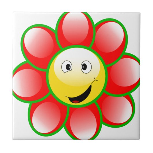 Smiley Sun Fliese (Vorderseite)