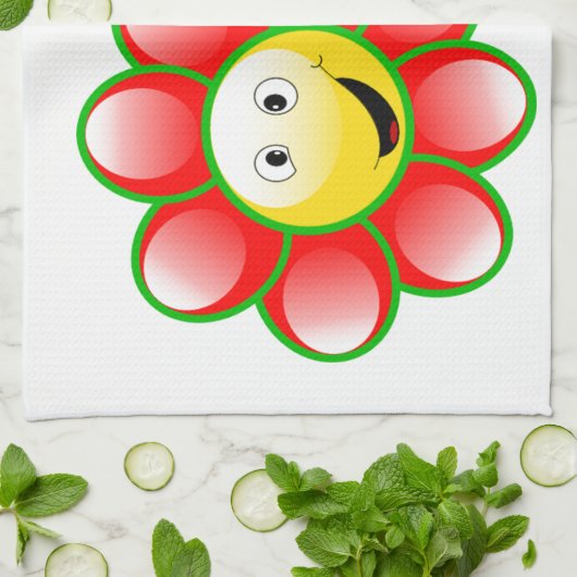 Smiley Sun Geschirrtuch (Gefaltet)