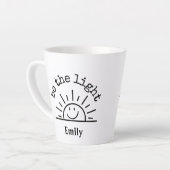 SMILEY SUNSHINE PERSONALISIERT LATTE TASSE (Linke Ecke)