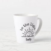 SMILEY SUNSHINE PERSONALISIERT LATTE TASSE (Rechte Ecke)