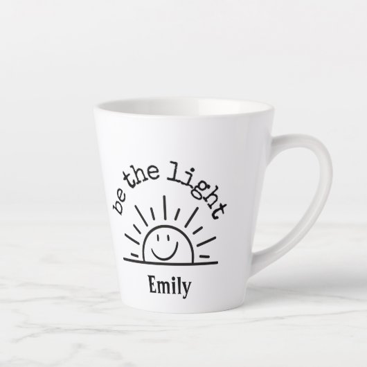SMILEY SUNSHINE PERSONALISIERT LATTE TASSE (Rechts)