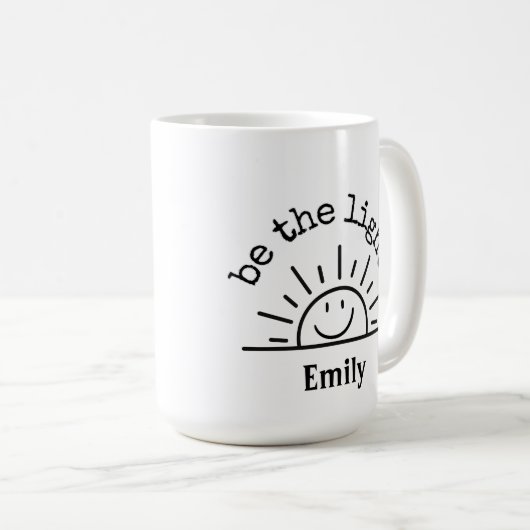 SMILEY SUNSHINE PERSONALISIERTE MUG KAFFEETASSE (VorderseiteRechts)