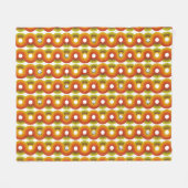 Smiley Vintage Retro Muster Nr. 02 Fleecedecke (Vorderseite (Horizontal))