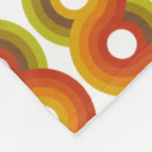 Smiley Vintage Retro Muster Nr. 02 Fleecedecke (Ecke)