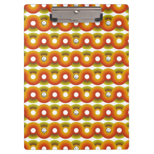 Smiley Vintage Retro Muster Nr. 02 Klemmbrett