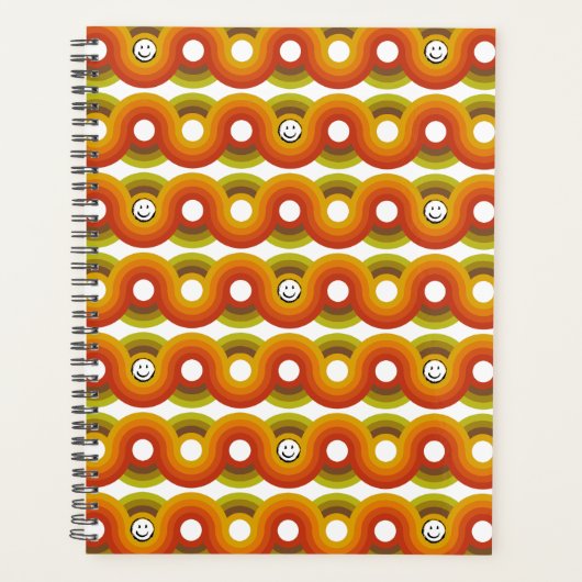 Smiley Vintage Retro Muster Nr. 02 Planer (Vorderseite)