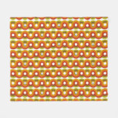 Smiley Vintage Retro Pattern No. 02 Fleecedecke (Vorderseite (Horizontal))