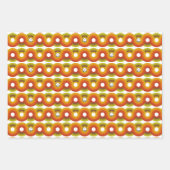 Smiley Vintage Retro Pattern No. 02 Geschenkpapier Set (Vorderseite)