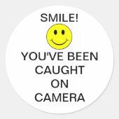 SmileyFaceBurglarCam Runder Aufkleber (Vorderseite)