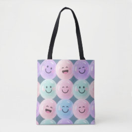 Smileys Grid - Pastel Gen Z Vibes Tasche