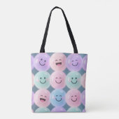 Smileys Grid - Pastel Gen Z Vibes Tasche (Rückseite)