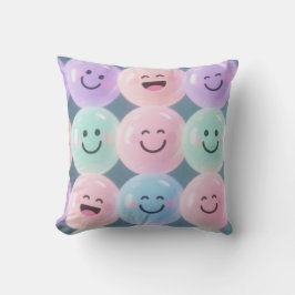 Smileys Pastel Throw Kissen - Bläschengraben schne