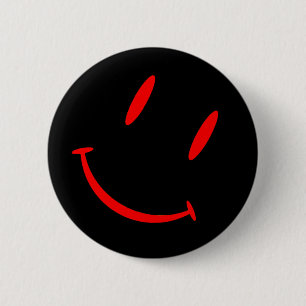 SMILIE BLACK RED BUTTON