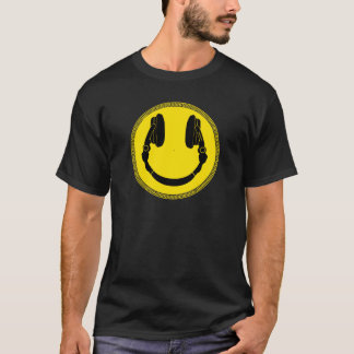 Smilie DJ Kopfhörer-Servierplatte - Disc-Jockey T-Shirt