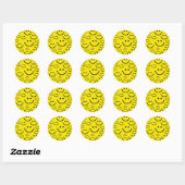 Smilie Face Background Runder Aufkleber (Blatt)
