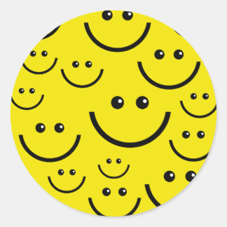 Smilie Face Background Runder Aufkleber