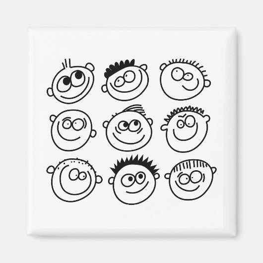 Smilie Faces Magnet (Vorne)