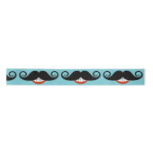 Smilie Mustache Satinband (Vorderseite)