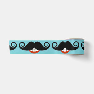 Smilie Mustache Satinband