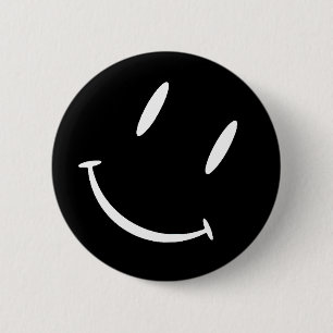 SMILIE SCHWARZ-WEISS BUTTON