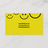 Smilie stellen Hintergrund, Ihren Namen hier Visitenkarte (Rückseite)