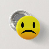 Smilie stellen trauriges gegenüber button (Vorne & Hinten)