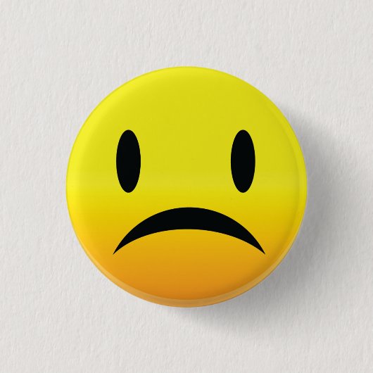Smilie stellen trauriges gegenüber button (Vorderseite)