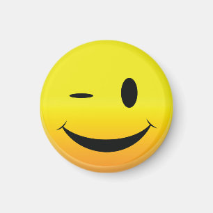 Smilie stellen Wink gegenüber Magnet
