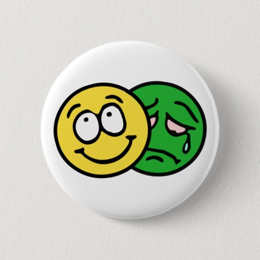 Smilie theater Komödie Tragödie Button (Vorderseite)