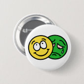 Smilie theater Komödie Tragödie Button (Vorne & Hinten)