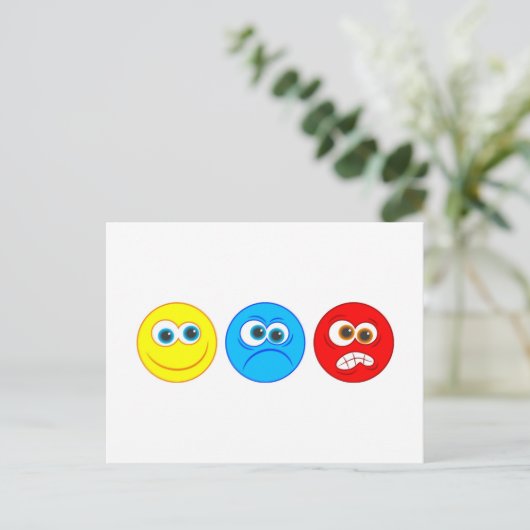 Smilies Postkarte (Stehend Vorderseite)