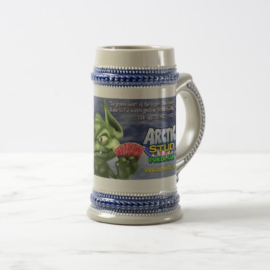Smilin Gobby Bier Stein Bierglas (VorderseiteRechts)