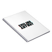 Smiling Anyway Glitch Effect Retro Quote Design Notizblock (Rechte Seite)