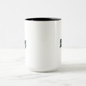 Smiling Anyway Glitch-Effekt Retro-Zitat-Design Tasse (Zentrum)