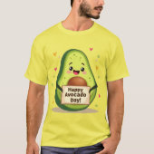 Smiling Avocado Illustration – Healthy & Fun Deco T-Shirt (Vorderseite)