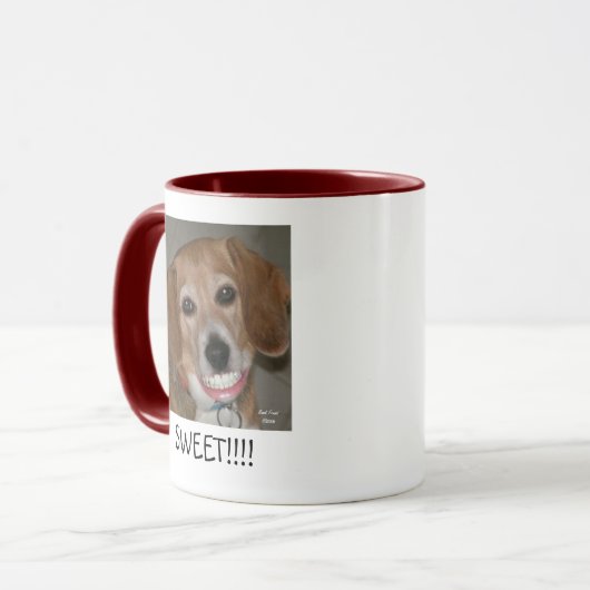 Smiling Beagle Mug Tasse (Vorderseite Links)