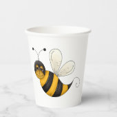 Smiling Bee Fun Bumblebee Character Pappbecher (Vorderseite)
