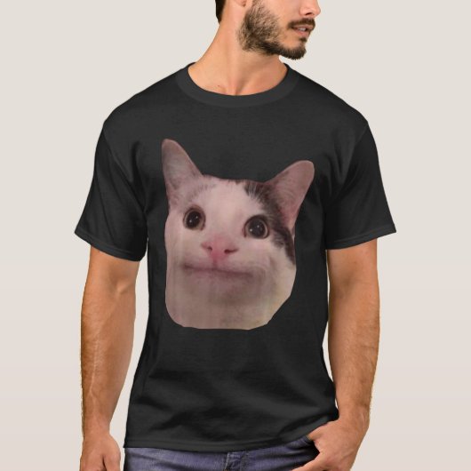 Smiling Cat Beluga Funny T-Shirt (Vorderseite)