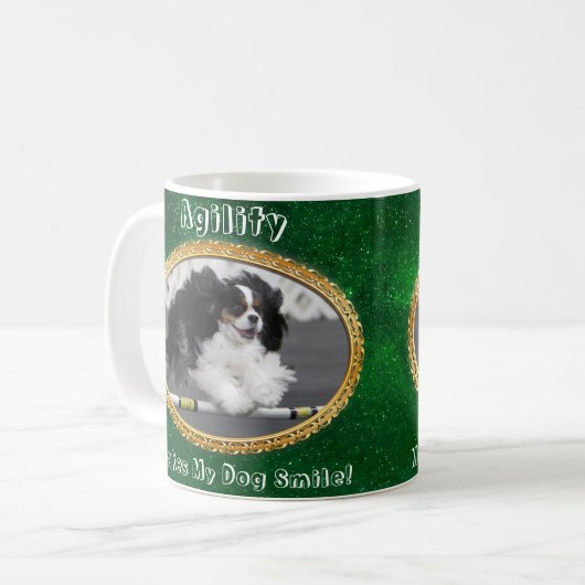 Smiling Cavalier Agility Dog Mug Kaffeetasse (Vorderseite Links)