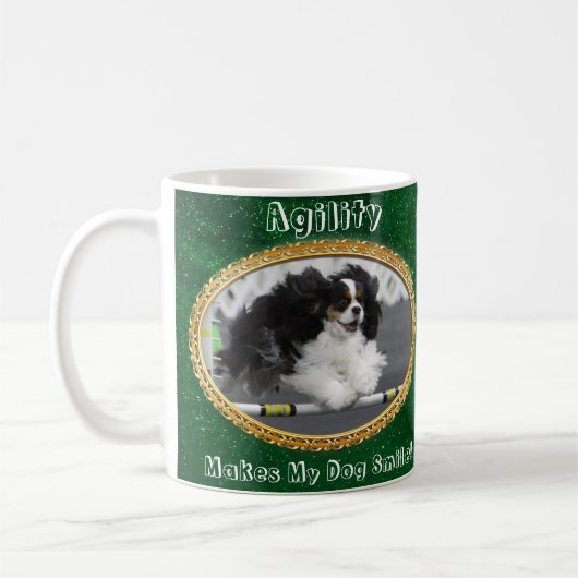 Smiling Cavalier Agility Dog Mug Kaffeetasse (Links)