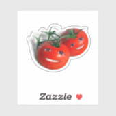 Smiling Cherry Tomatoes Aufkleber (Blatt)