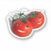 Smiling Cherry Tomatoes Aufkleber (Vorderseite)