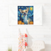 smiling chihuahua dog starry night by Van Gogh fin Banner (Insitu)