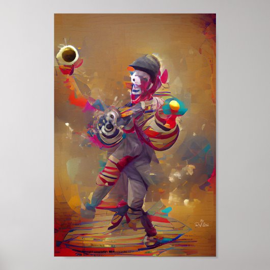 SMILING CLOWN Fantasy Art Illustrations Poster (Vorne)