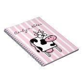 Smiling Cow Girly Animal Notizblock (Rechte Seite)