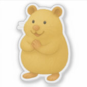 Smiling Cream Hamster Sticker (Vorderseite)