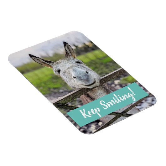 Smiling Donkey "Keep Smiling" Magnet (Rechte Seite)